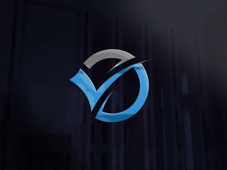 PSD maqueta del logotipo de la pared de la oficina