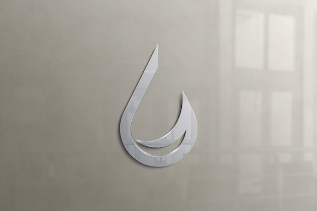 Maqueta de logotipo de pared