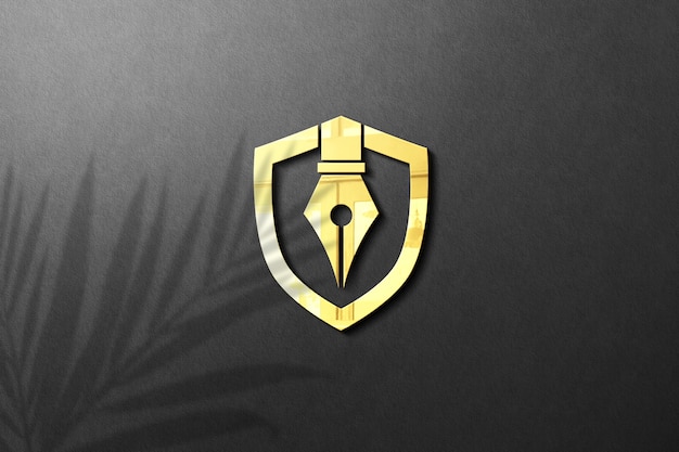 Maqueta de logotipo de pared