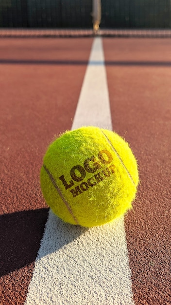 Maqueta de logotipo de pelota de tenis