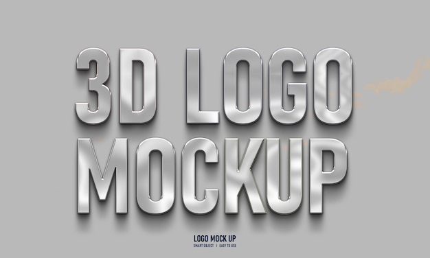 Maqueta de logotipo PSD 3D
