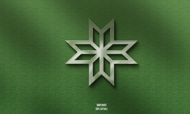 Maqueta de logotipo PSD gratis en la pared del panel