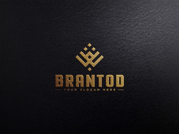 Maqueta de logotipo en relieve