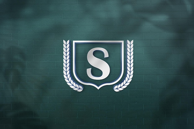 maqueta de logotipo de signo de marca 3d
