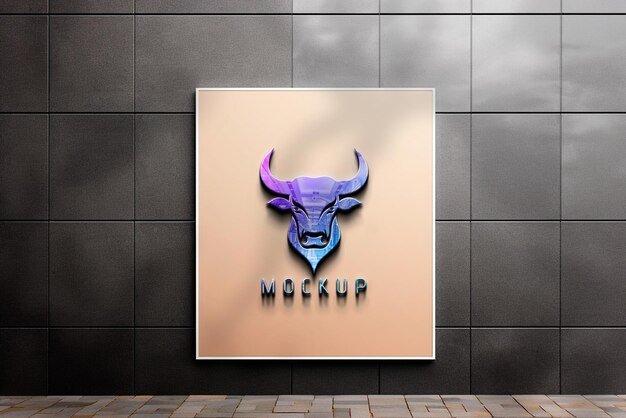 Maqueta de logotipo de signo de marca realista