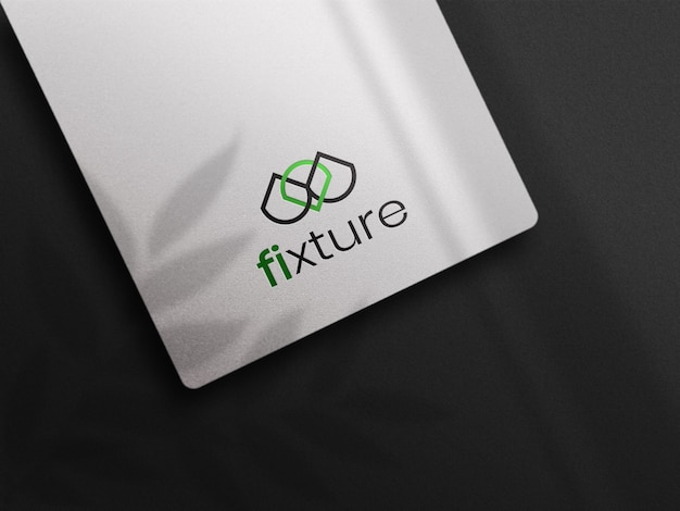 Maqueta de logotipo de tipografía de papel Whit
