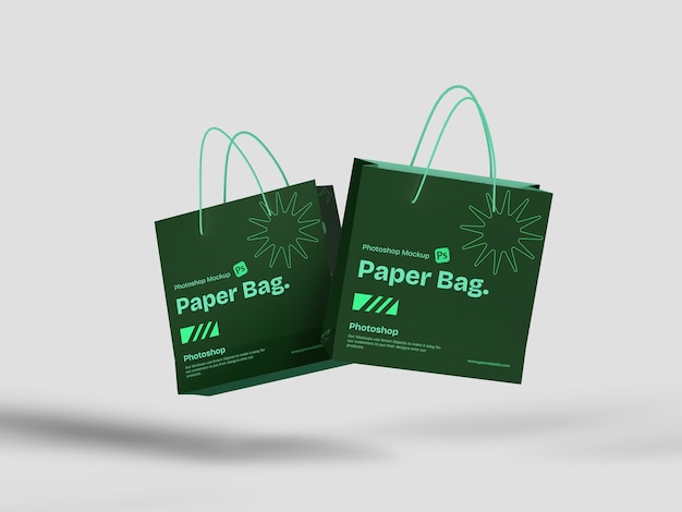 Maqueta de marca de bolsa de papel