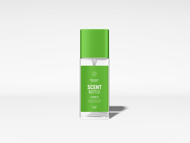 Maqueta de marca de botella de spray de aroma de perfume de lujo