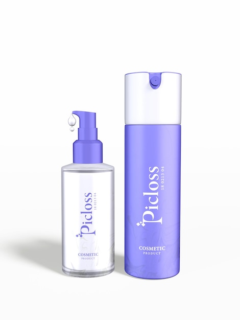 Maqueta de marca de botella de spray cosmético