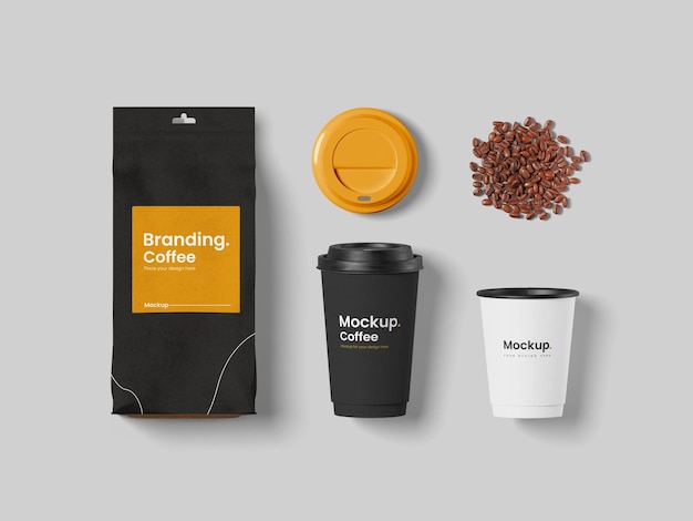 Maqueta de marca de café