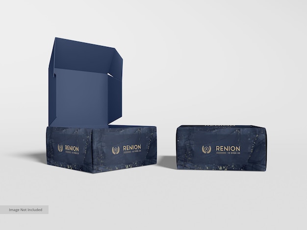 Maqueta de marca de caja de entrega de correo de papel