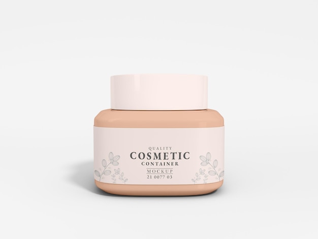 Maqueta de marca de envase de crema cosmética de belleza