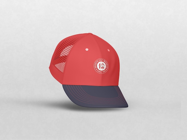 Maqueta de la marca de la gorra deportiva de tela