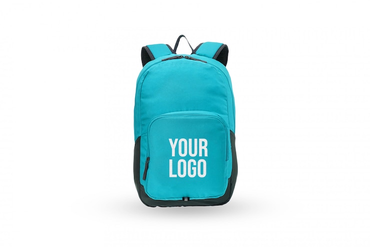 PSD maqueta de marca con logo de bolso