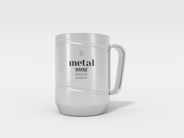 Maqueta de marca de taza de acero inoxidable de metal