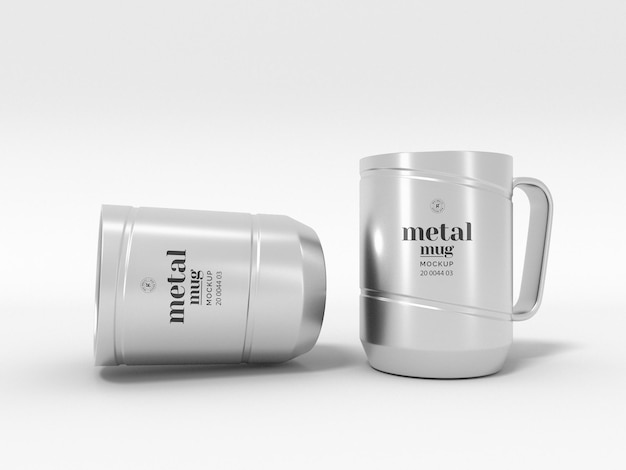 Maqueta de marca de taza de acero inoxidable de metal