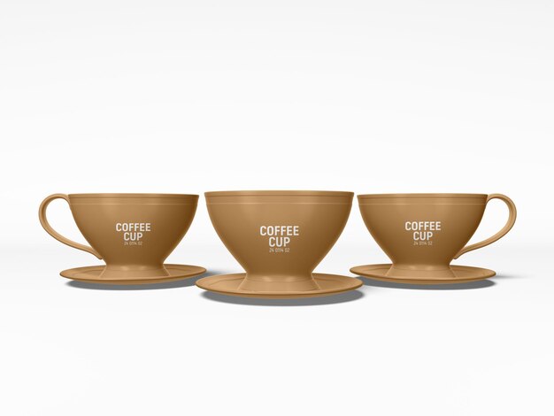 Maqueta de marca de taza de café de cerámica brillante