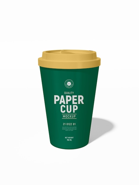 Maqueta de marca de vaso de papel para llevar