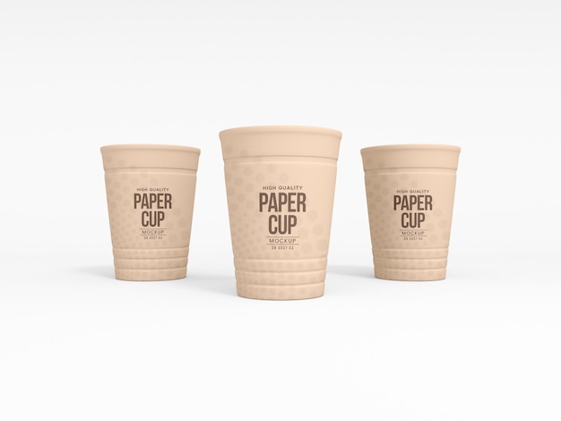 Maqueta de marca de vaso de papel para llevar