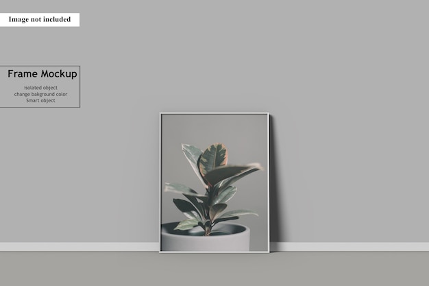 PSD maqueta de marco de fotos minimalista