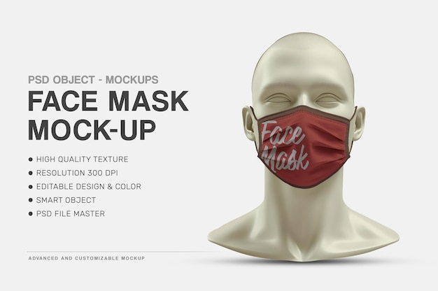Maqueta de mascarilla