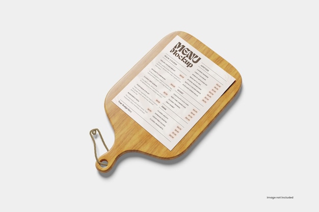 Maqueta de menú de restaurante