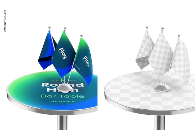 PSD maqueta de mesa de barra alta redonda de cerca 02