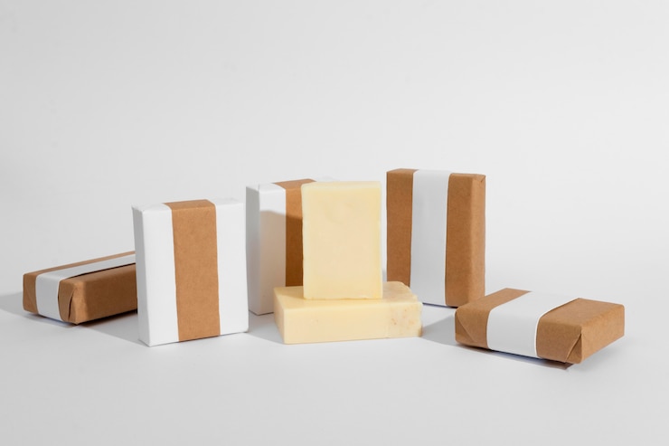 PSD maqueta mínima de etiquetado de jabón