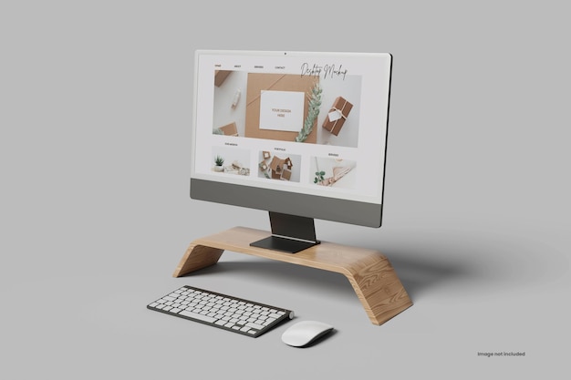Maqueta de monitor de escritorio
