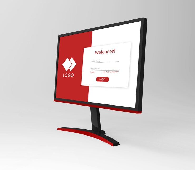 PSD maqueta de monitor de jugador