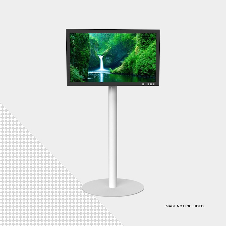 PSD maqueta de monitor de tv de pantalla plana