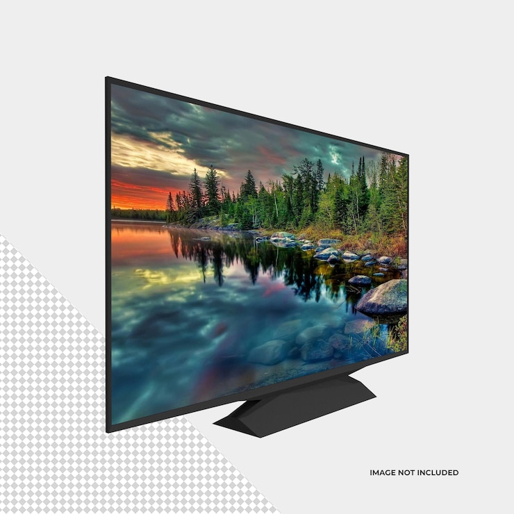 PSD maqueta de monitor de tv de pantalla plana