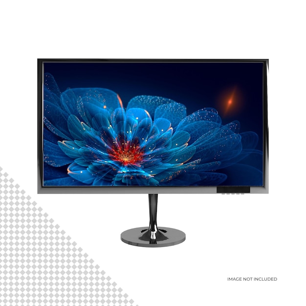 PSD maqueta de monitor de tv de pantalla plana