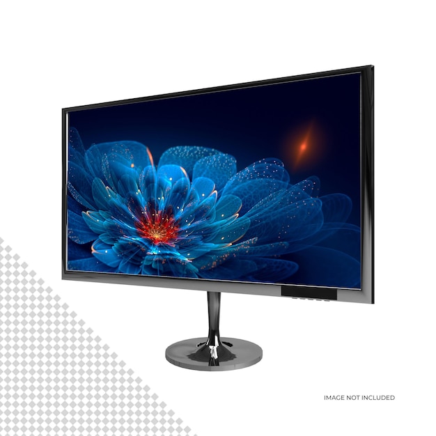 PSD maqueta de monitor de tv de pantalla plana