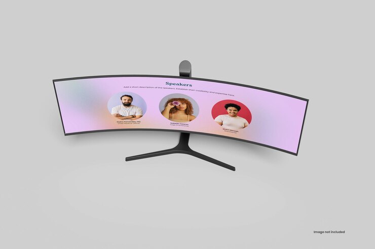 PSD maqueta de monitor ultra ancho