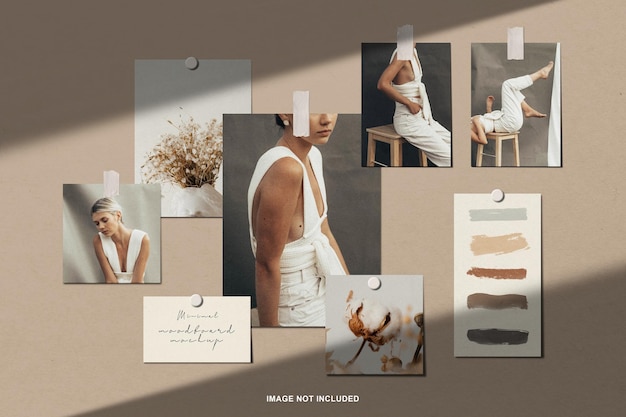 Maqueta de moodboard con estilo