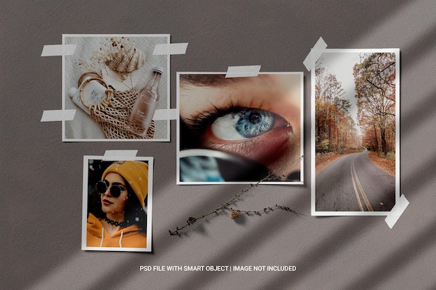 PSD maqueta de moodboard con estilo