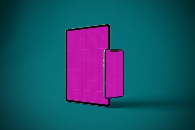 Maqueta móvil y tableta