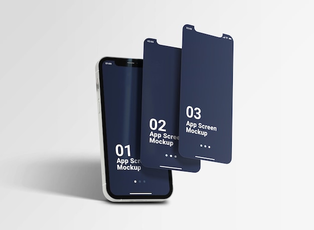 Maqueta de nterface flotante smartphone 12 pro max