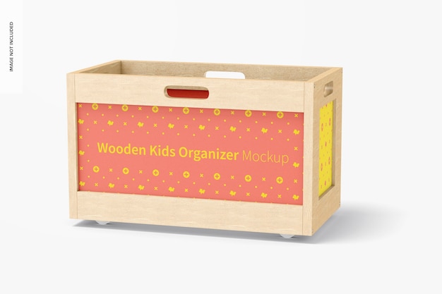 Maqueta de organizador de madera para niños