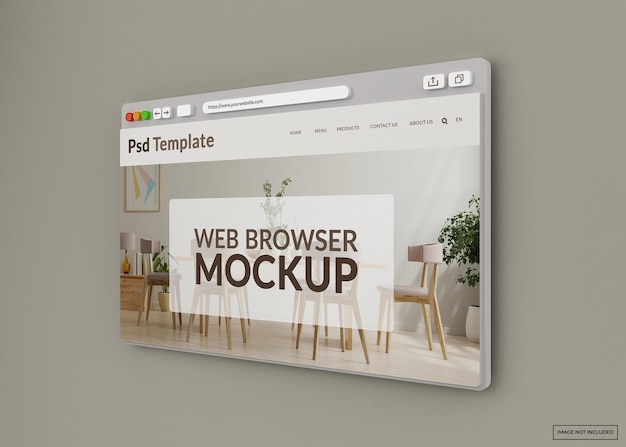 Maqueta de la página web del navegador de Internet