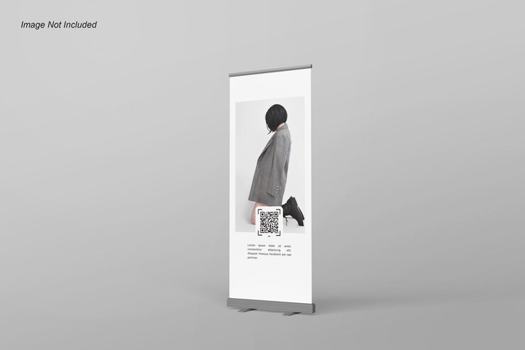 Maqueta de pancarta de stand
