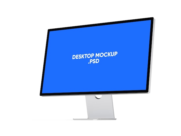 Maqueta de pantalla de computadora de escritorio moderna con fondo alfa