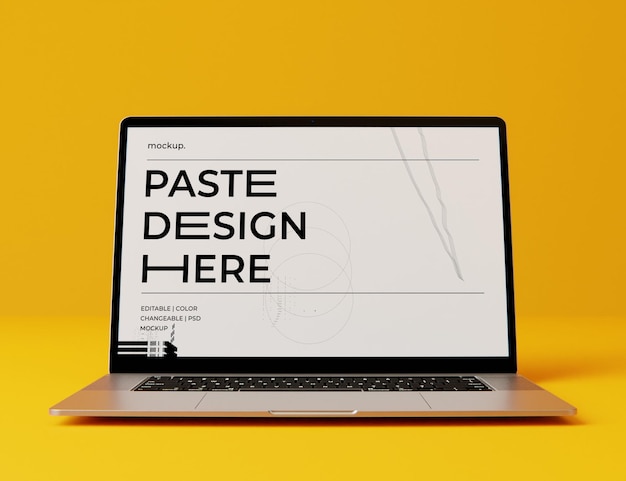 Maqueta de pantalla de computadora portátil