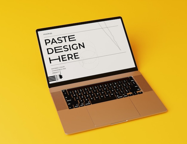 Maqueta de pantalla de computadora portátil