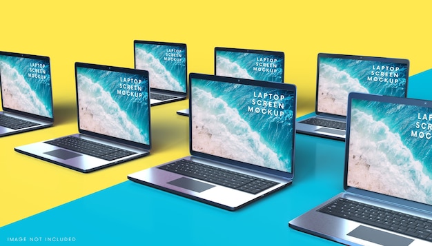 Maqueta de pantalla de computadoras portátiles