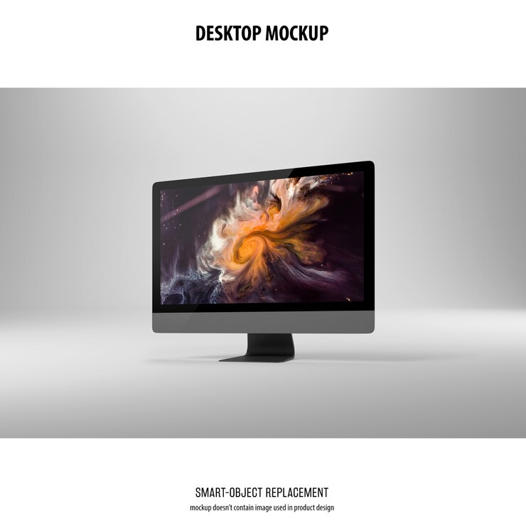 PSD maqueta de pantalla de escritorio