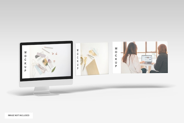 Maqueta de pantalla de escritorio