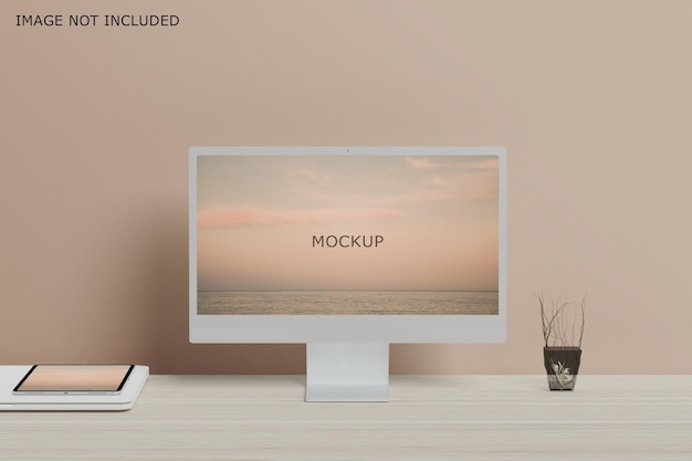 Maqueta de la pantalla del escritorio