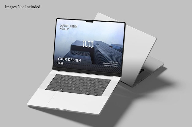 Maqueta de pantalla de laptop